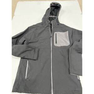 Moosejaw Mountaineering Men’s Soft Shell Hooded Jacket Fleece Lined Black Medium